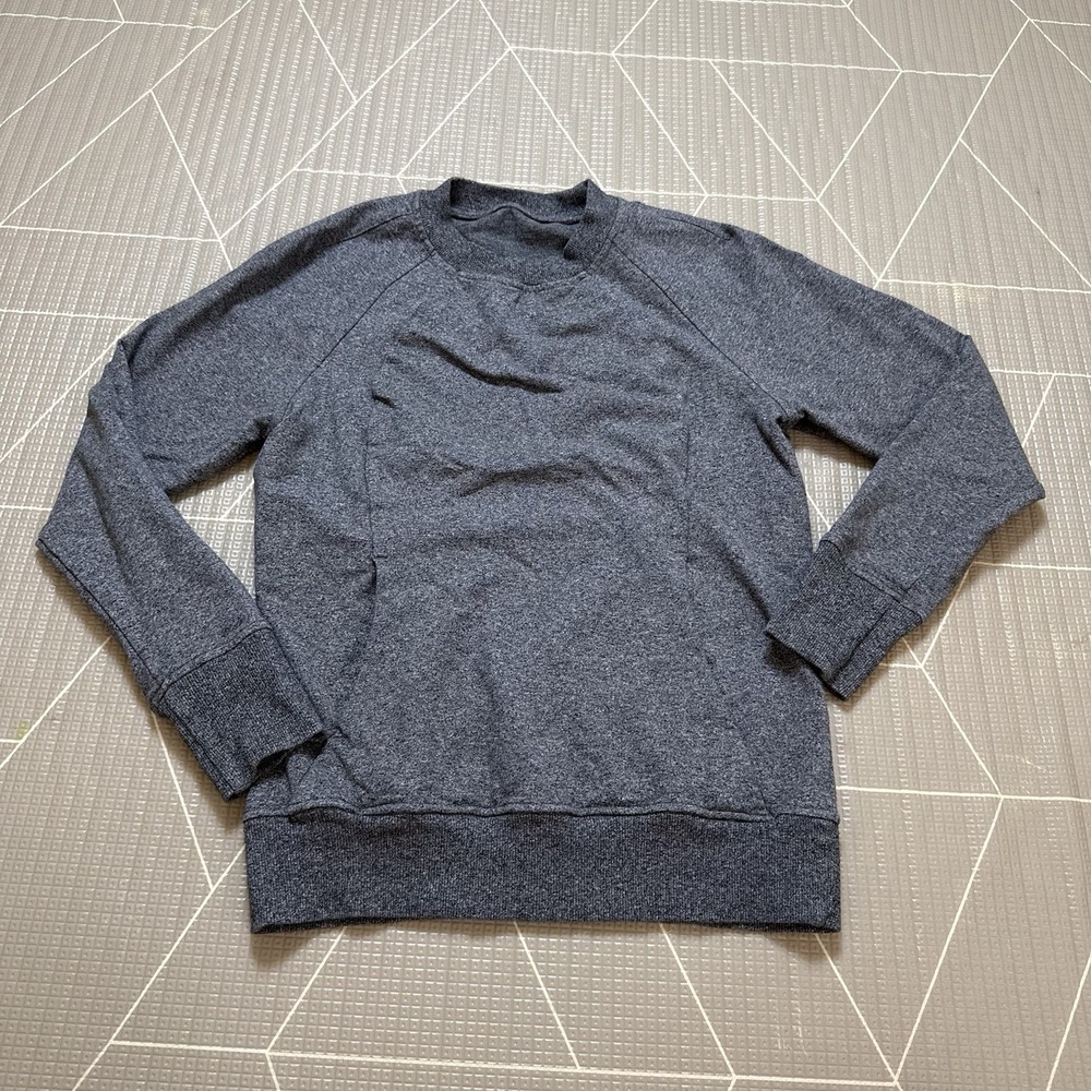 Lululemon Scuba Crew 4 Heathered Black Gray LW3CB2S Pullover Sweatshirt
